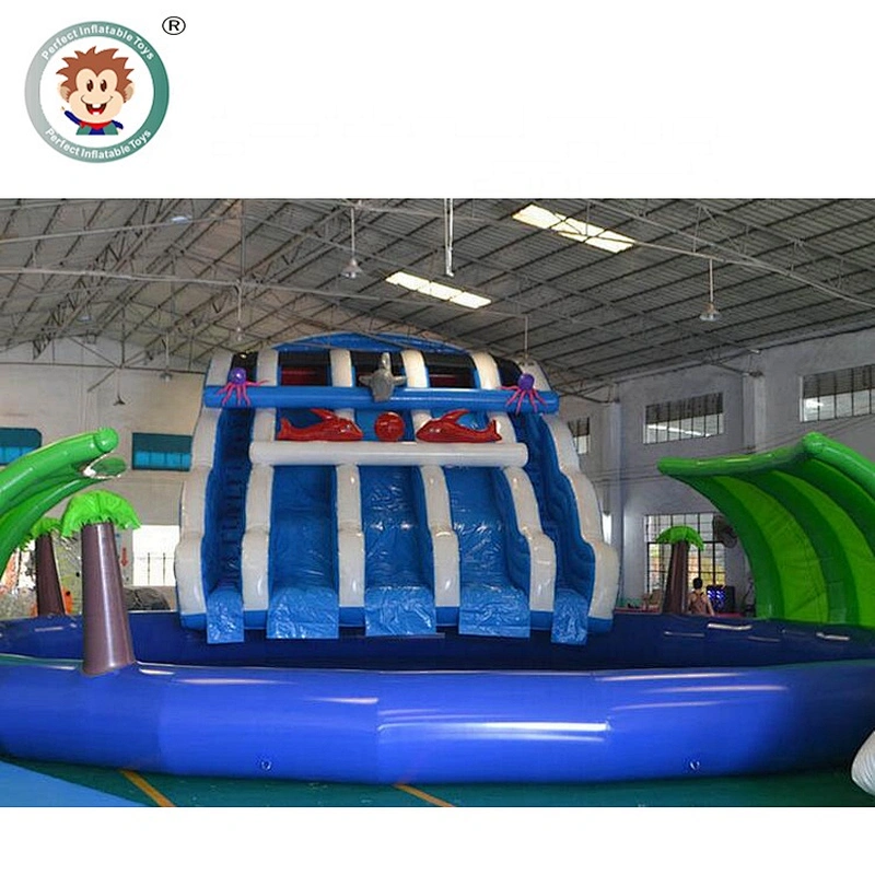 Perfect Inflatable Toys Commercial Kids And Adults Amusement Park Inflatable Water Slide Pool