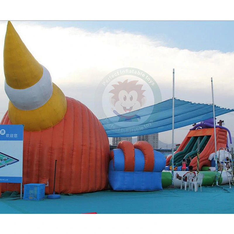 Fun Water Game Equipment  Inflatable Pool With Multi-Slide Slides For Sale