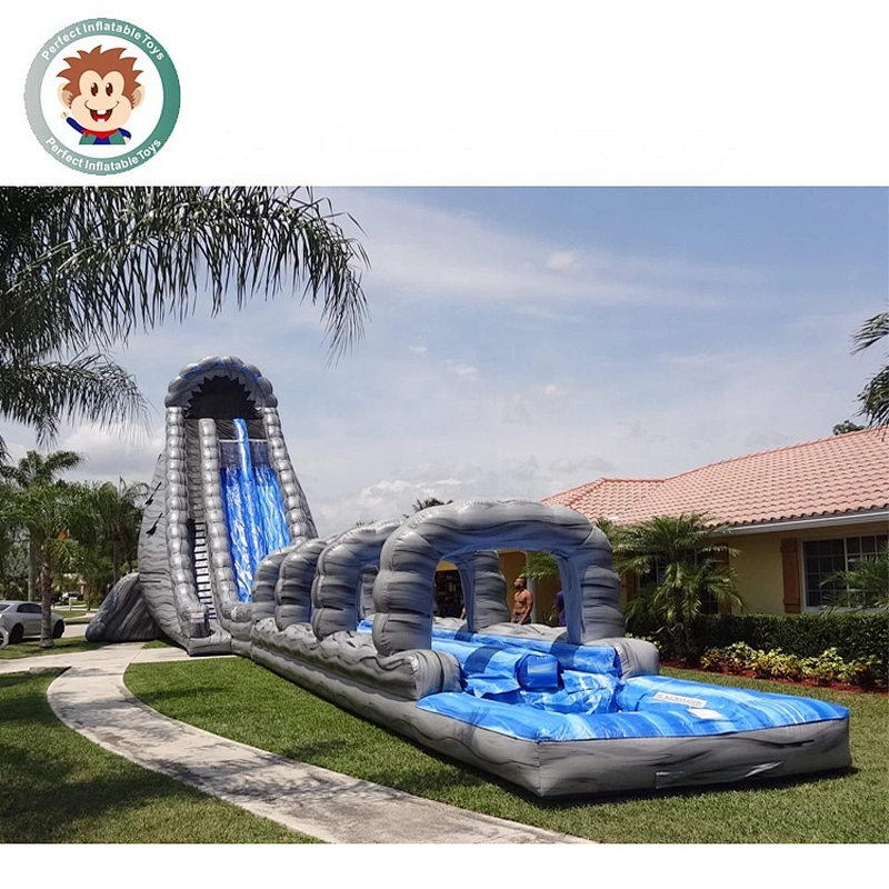 Perfect Inflatable Toys Adults Size 0.55mm PVC Outdoor Inflatable Pool Slide With Climbing Wall