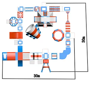 Guangzhou supplier new design iceberg inflatable amusement adult inflatable water park