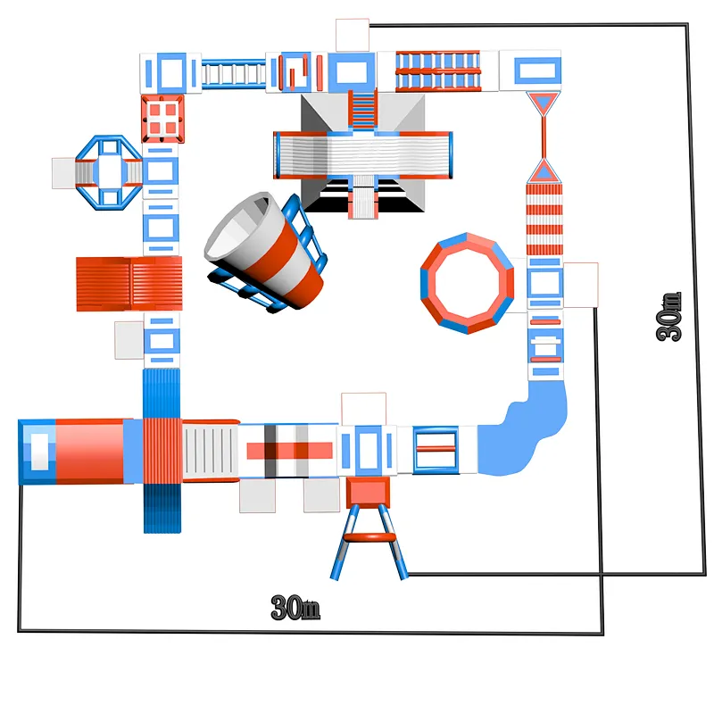 Guangzhou supplier new design iceberg inflatable amusement adult inflatable water park