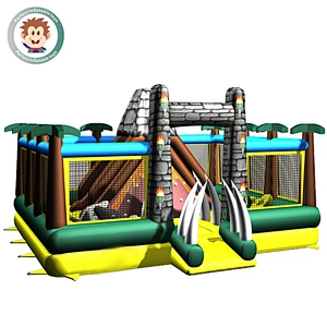 Hot Sale 0.55mm PVC Inflatable Jumping Bounce House Inflatable Castle Fun City For Kids