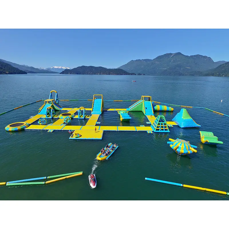 Best quality price commercial adult aquapark slide floating trampoline game inflatable water park for sale