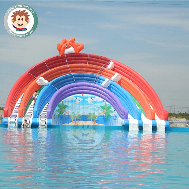 2019 Outdoor Large  Colorful Inflatable Slide Swimming Pool For All People