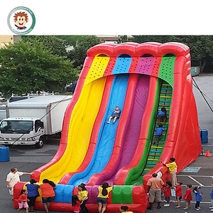 Colorful inflatable dry or wet slide playground amusement for sale