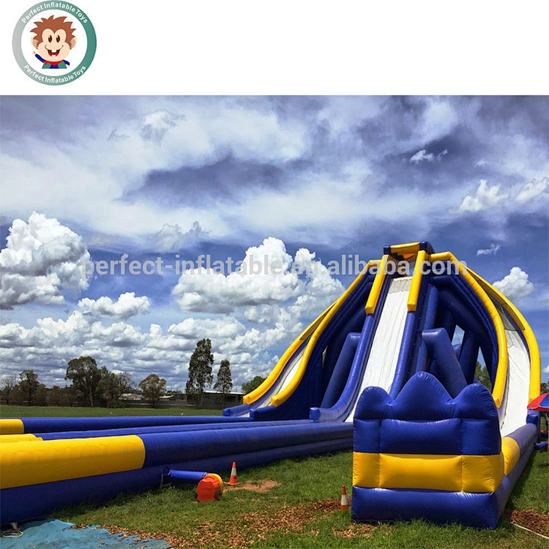Giant 0.55mm PVC Outdoor Adult Size Park Equipment Commercial Grade Slip n Slides Inflatable Water Slide