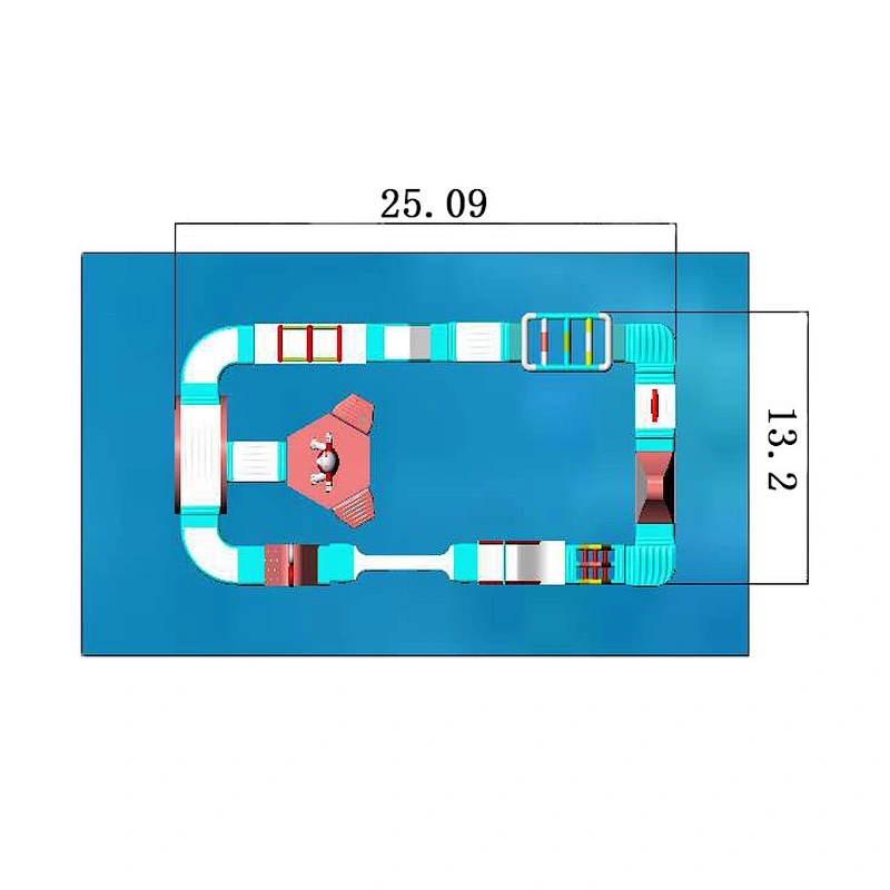 Professional manufacture aquapark equipment slide water games inflatable floating park for play