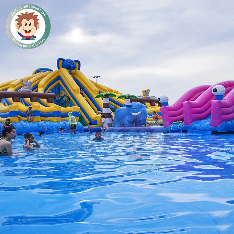 Outdoor PVC Material Inflatable Elastic Water Slide Pool For Kids and Adults