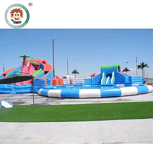 Perfect Inflatable Toys Dinosaur Large Amusement Park Equipment Inflatable Water Park With Slide