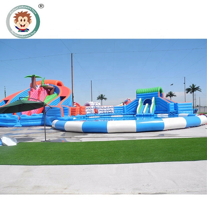 Perfect Inflatable Toys Dinosaur Large Amusement Park Equipment Inflatable Water Park With Slide