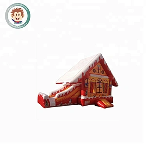 Interesting Outdoor 0.55mm PVC Portable Christmas inflatable castle  for advertising