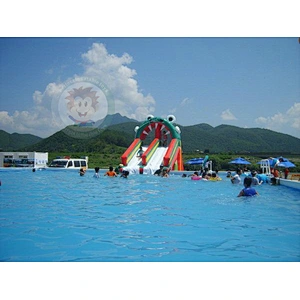 Wholesale Factory Price 11*7*7M Inflatable Pool with Slide For  Kids And Adults