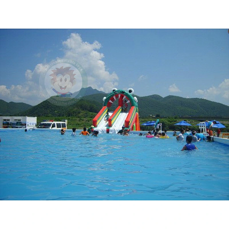 Wholesale Factory Price 11*7*7M Inflatable Pool with Slide For  Kids And Adults