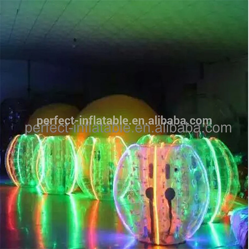 Factory direct sales TPU/PVC party inflatable LED soccer bumper ball,bubble soccer bumper ball