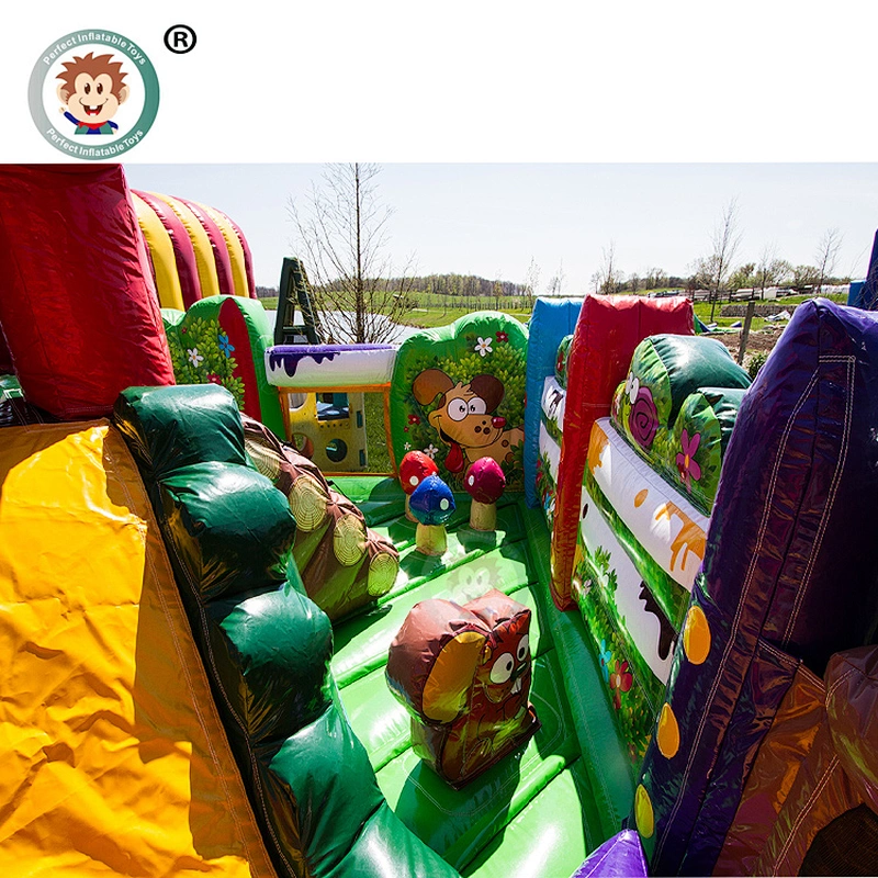 Wholesale Custom Colorful Kids Inflatable Amusement Park Inflatable Fun City For Sale