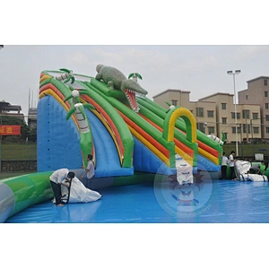 Hot Selling Durable PVC Material  Inflatable Pool With Slide  For Kids