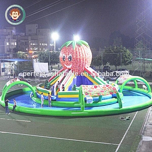 20m*20m*8m newest design slide pool amusement park inflatable water park equipment