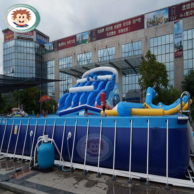 adult size inflatable pool outdoor portable swimming pool with steel stands for sale