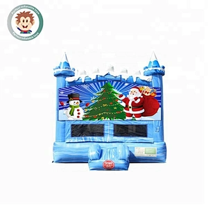 funny and lovely outdoor decoration inflatable santa Christmas bouncer