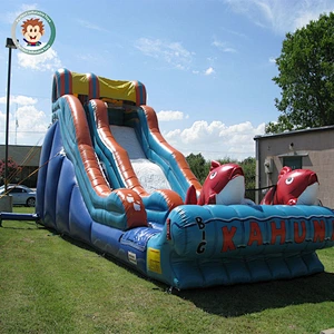 Top sale inflatable pool slide inflatable giant water slide for adults