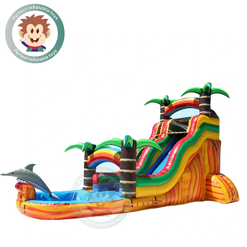 Perfect Price Professional Design Inflatable Water Slide With Pool For Kids