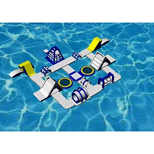 Best supplier floating water slide sport game inflatable water park price