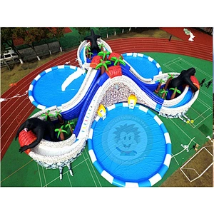 Manufacturers Price  Summer New Inflatable Water Slide Pool For Sale