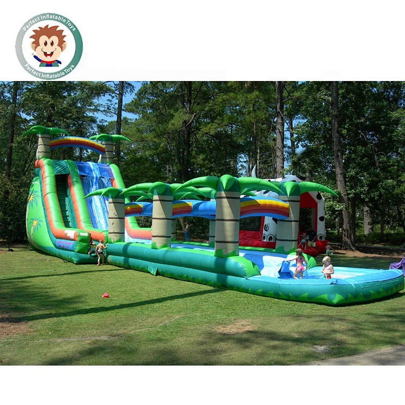 Perfect Inflatable Toys 0.55mm PVC Customized Outdoor Inflatable Slip And Slide Pool For Sale