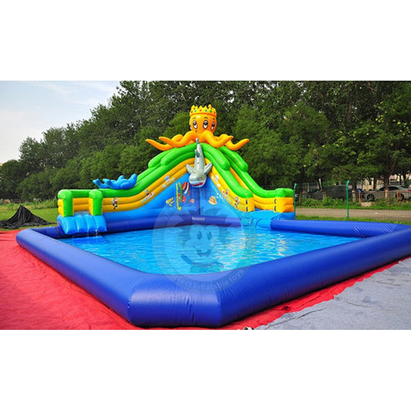 Manufacturer High Quality Water Slide Inflatable Pool For Amusement Parks