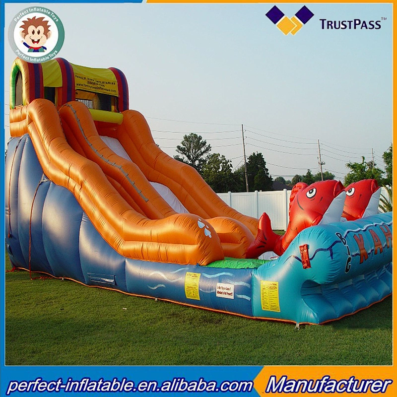 2017 new design inflatable clownfish wave slide cheap sale