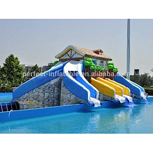 0.9mm PVC tarpaulin commercial airtex inflatable water slip n slide