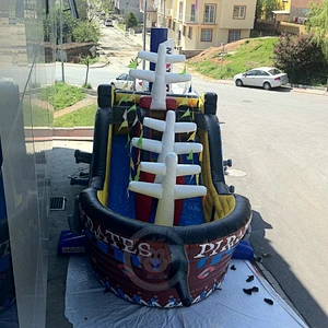 Guangzhou factory commercial pirate captain inflatable slide for kids