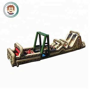 Perfect Inflatable Toys Kids 15*4.5m Commerical Outdoor Inflatable Obstacle Challenge