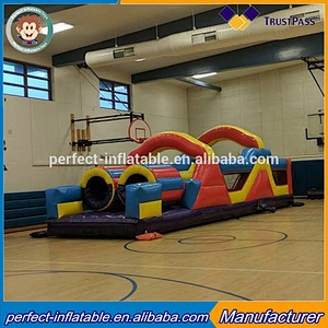 Hot sale best quality crazy giant running 5k adult inflatable obstacle course for sale