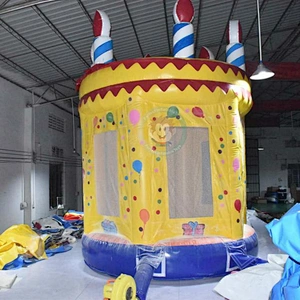 Lovely style inflatable cake bounce house for kids party/event