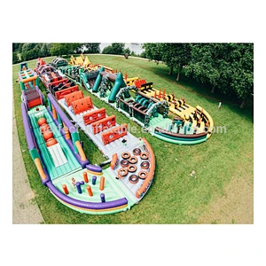 China PVC giant inflatable 5k obstacle course for sale inflatable obstacle course adults