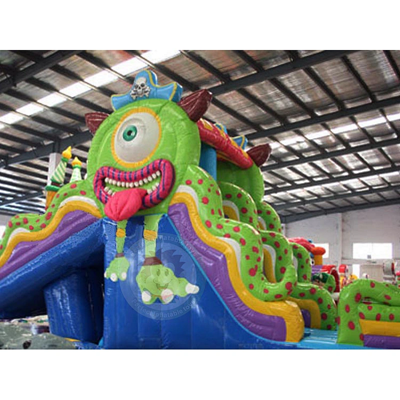 Popular Summer Giant Shaped Plastic Inflatable Water Pool Slide For Swimming Pool