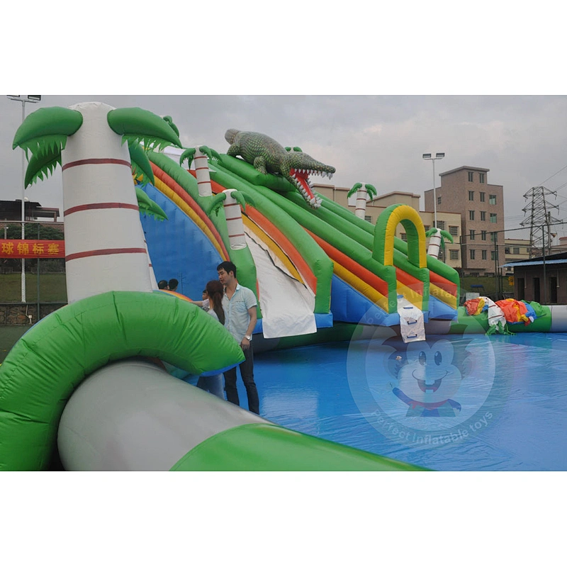 Hot Selling Durable PVC Material  Inflatable Pool With Slide  For Kids