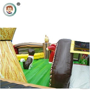 Wholesale Custom Colorful Kids 0.55mm PVC Inflatable Amusement Park Fun City For Sale