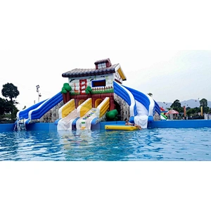 Factory Direct Outdoor Large Inflatable Slide Swimming Pool For Kids