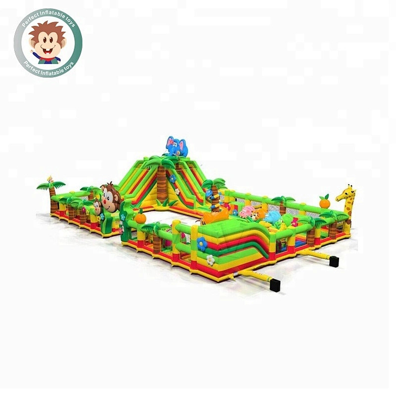 Manufacturers supply large themes inflatable land slides  children's outdoor castle