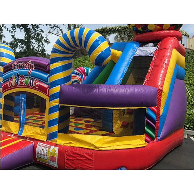 sweet candy inflatable jumping bed for kids commercial bounce house casle for rental
