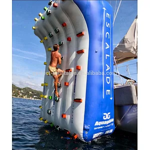 Test your arm inflatable water rock climbing wall for sale