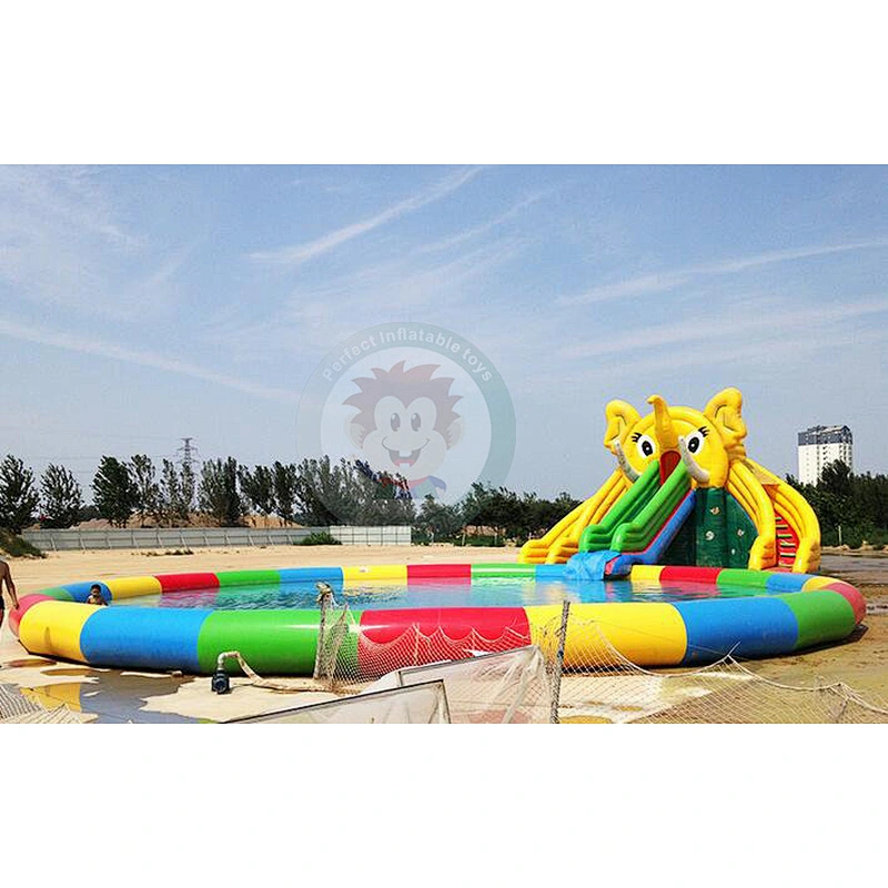 Fashion PVC Tarpaulin Custom High Quality Inflatable Water Slides And Pool For Sale