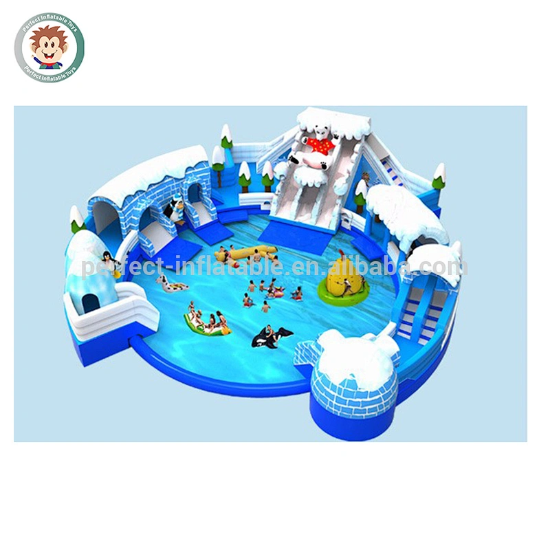 Ice and snow world inflatable water slide