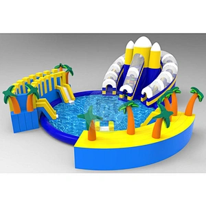 Chinese Factory Custom Swimming Pool Inflatable Water Slide With Pool