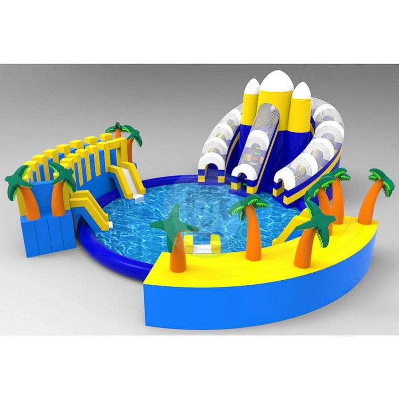 Chinese Factory Custom Swimming Pool Inflatable Water Slide With Pool