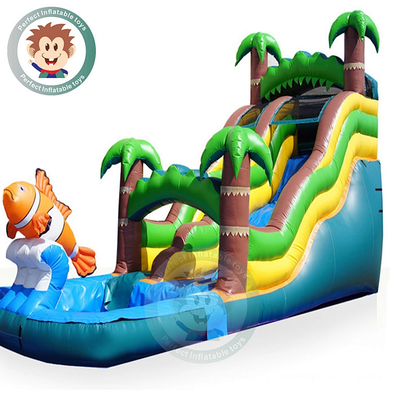 High Quality Tradition Model Bouncy  Castle And Water Slide  For Sale