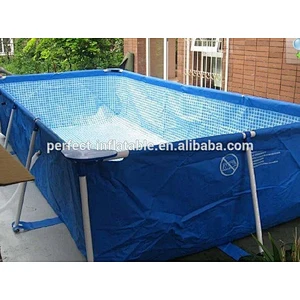 Circular inflatable pools for adults with holders in the garden steel frame pool for adult outdoor inflatable swimming pool