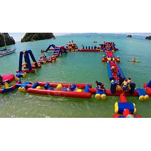 Large adult aqua park floating equipment inflatable water park price